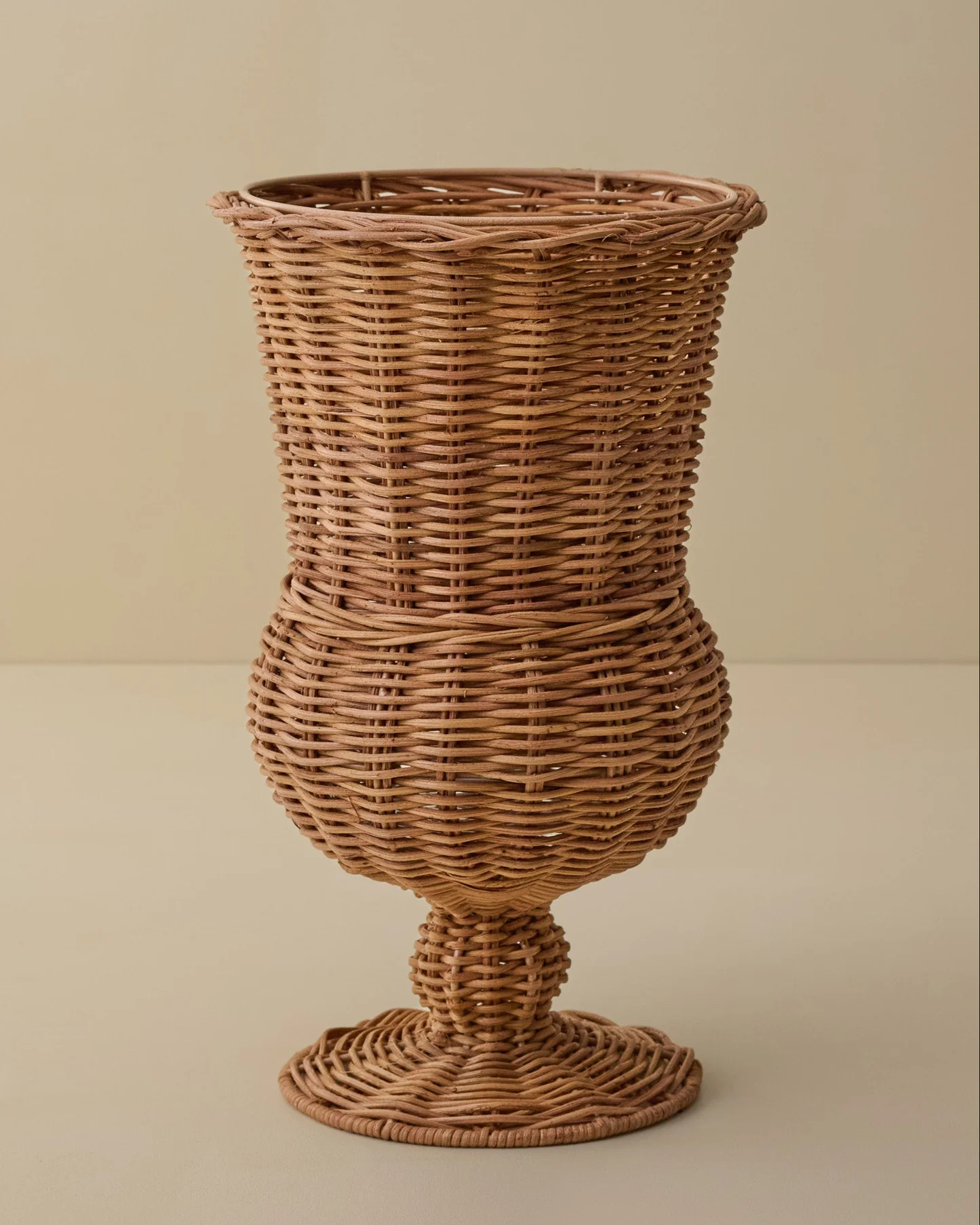 Woven Rattan Footed Vessel | Magnolia