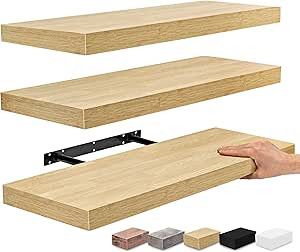 Sorbus Floating Shelves for Wall - 24 Inch Wall Shelves for Bedroom, Kitchen Decor, Bathroom Shel... | Amazon (US)
