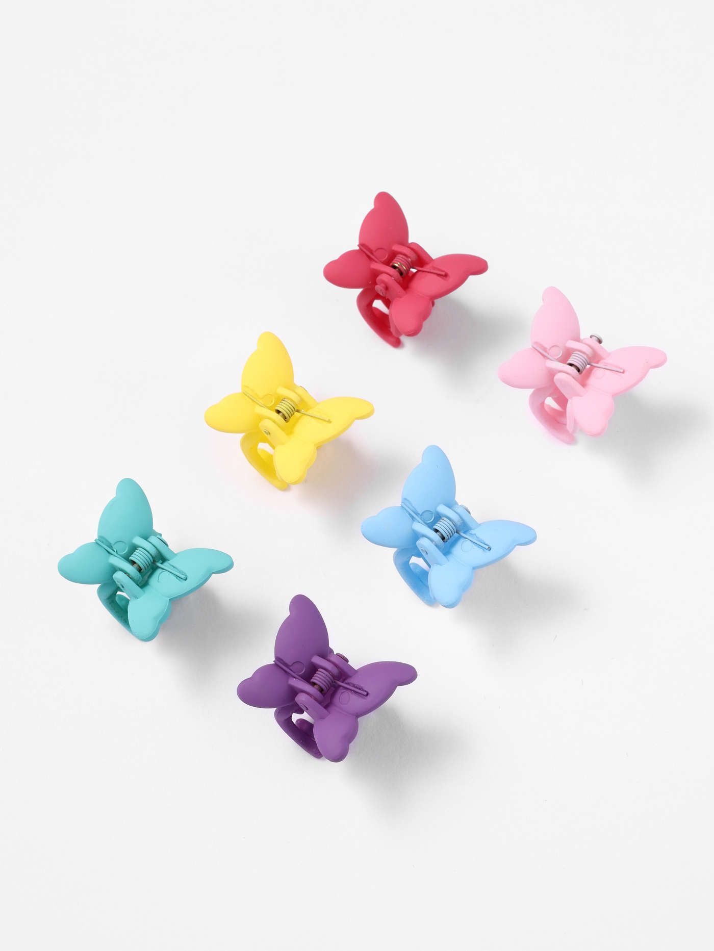 6pcs Colorful Butterfly Shaped Hair Claw | Cider
