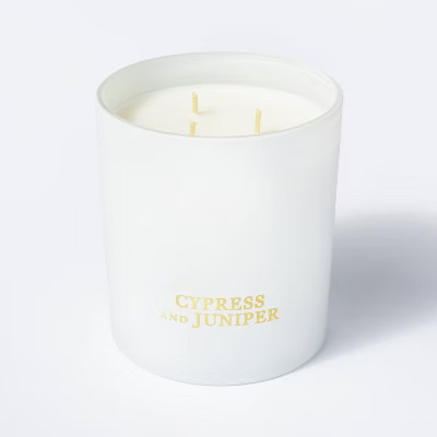 20oz Cypress & Juniper Linen Gift Box 3-Wick Candle - Threshold™ designed with Studio M... | Target