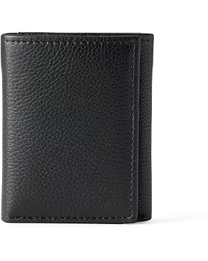 Amazon Essentials Men's Pebbled Full Grain Leather Trifold Wallet | Amazon (US)