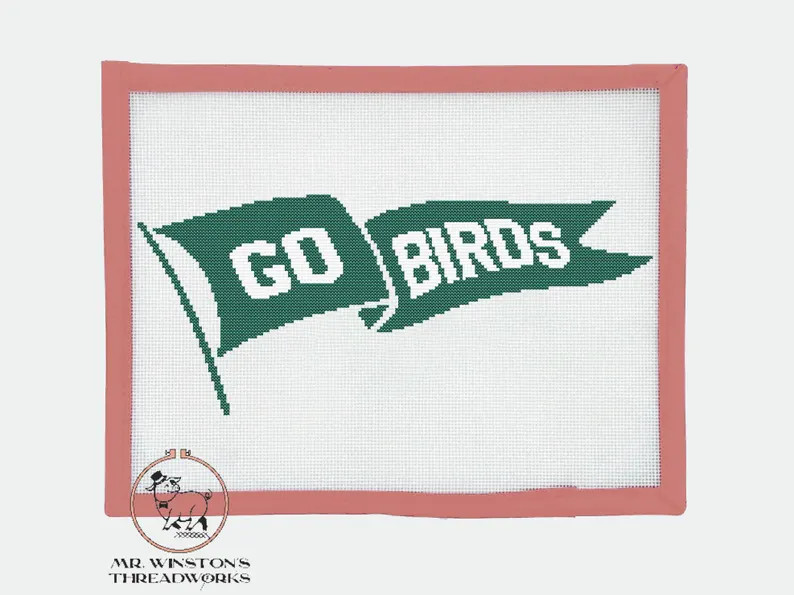 Philadelphia Football Go Birds Pennant Cross-stitch Pattern - Etsy | Etsy (US)