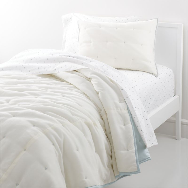 Modern Audra Twin Cream Velvet Kids Quilt + Reviews | Crate & Kids | Crate & Barrel