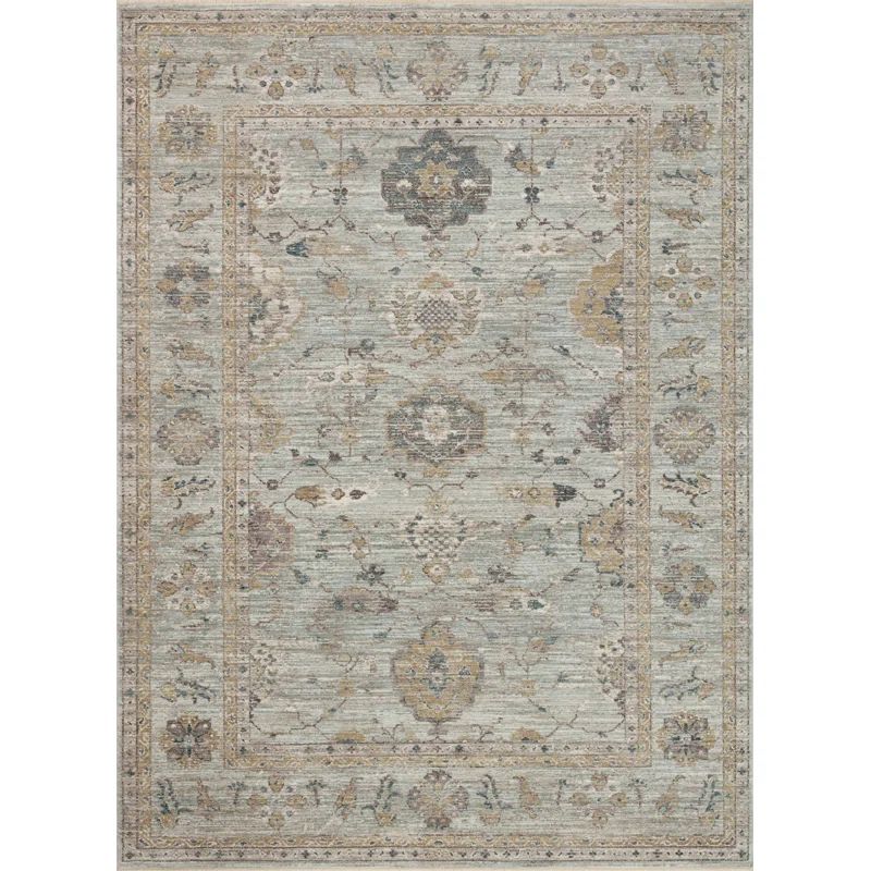 Magnolia Home By Joanna Gaines X Loloi Millie Sky / Gold Area Rug | Wayfair North America