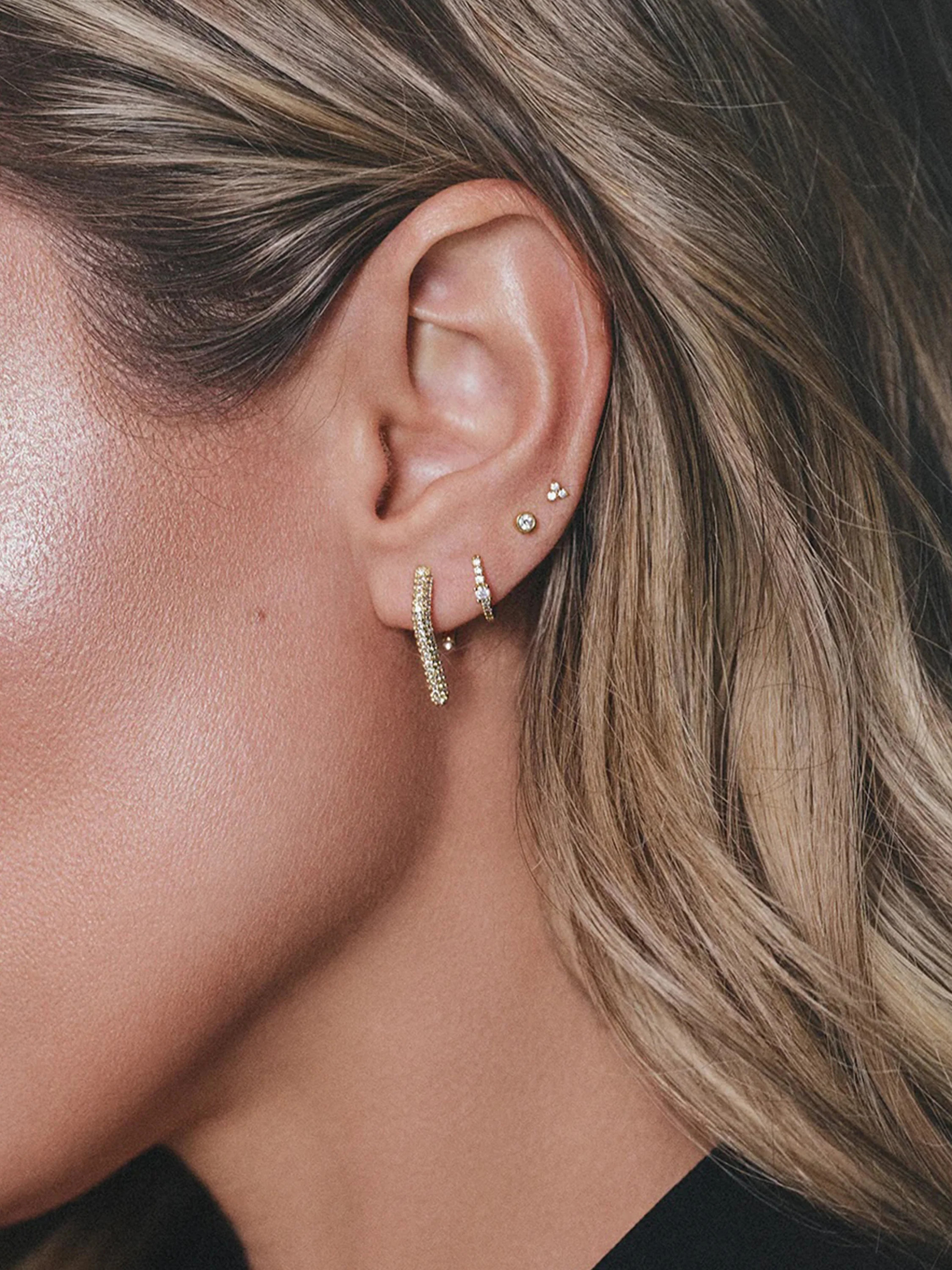 Gold Ego Ear Jacket Earrings | Pavé Statement Earring | Uncommon James | Uncommon James