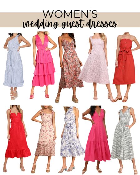 Women’s wedding guest dresses, lulus dresses, red, pink, floral, blue, women’s dresses, summer dress, midi dress 

#LTKFindsUnder100 #LTKWedding #LTKStyleTip