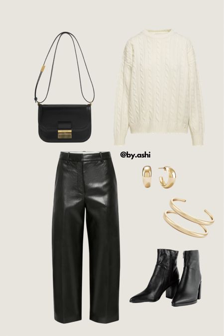 Winter Outfit with leather pants | Workwear | Business Casual

#LTKstyletip #LTKsalealert #LTKworkwear