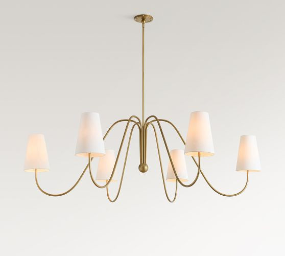 Palmer Metal Round Chandelier (49"-60") | Pottery Barn (US)