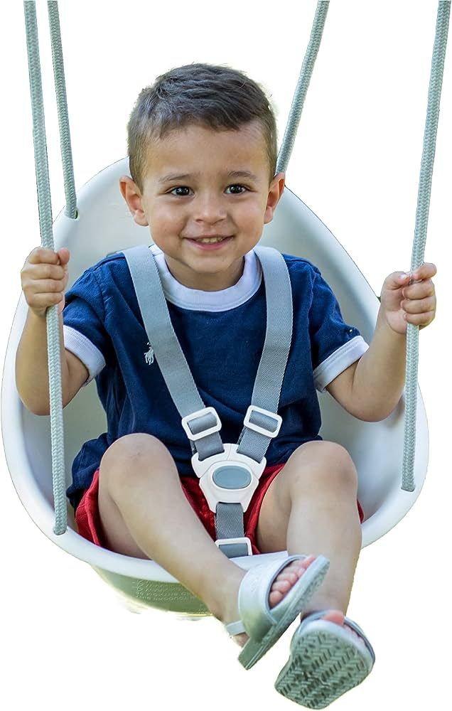 Swurfer Coconut Toddler Swing – Comfy Baby Swing Outdoor, 3- Point Adjustable Safety Harness, S... | Amazon (US)