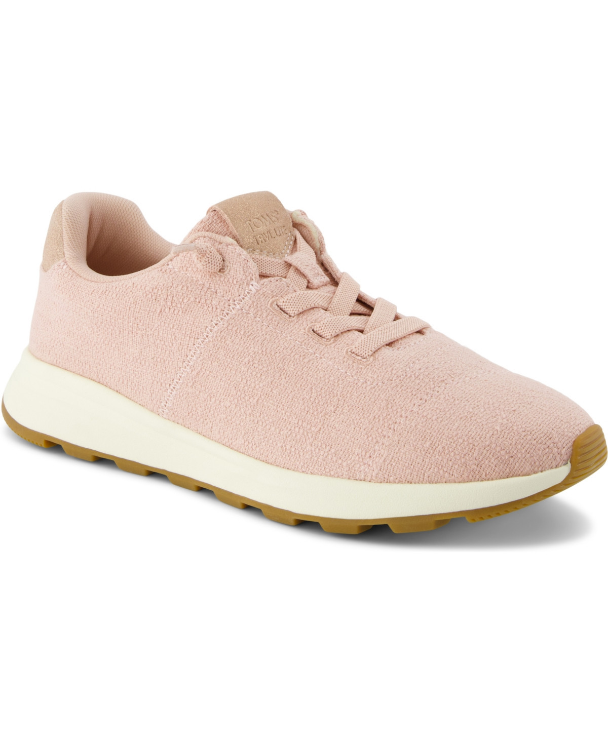 Toms Women's Trvl Lite Cabrillo Lace-Up Sneakers - Pale Rose Two Tone Slub, Metallic Suede | Macy's