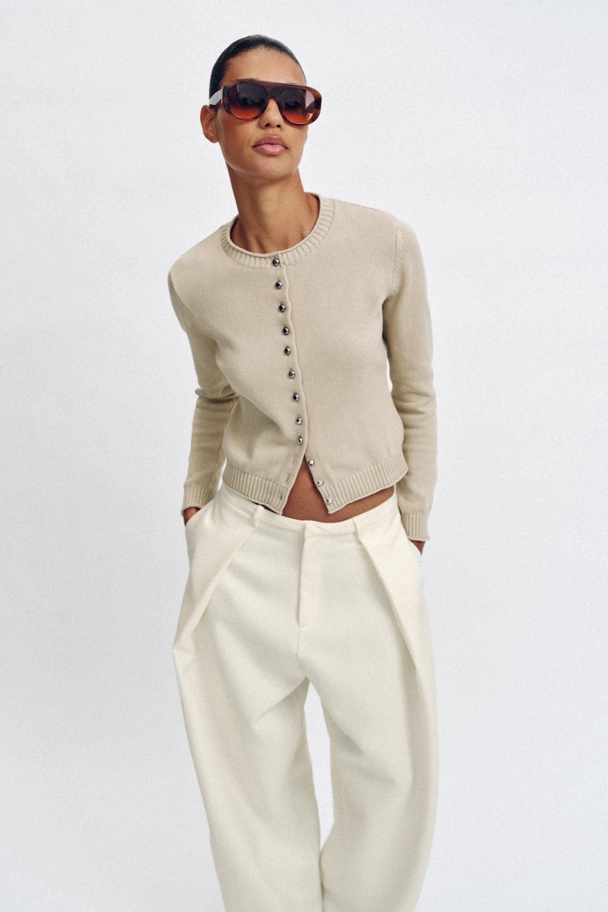 CARDIGAN WITH METAL BUTTONS | Zara US