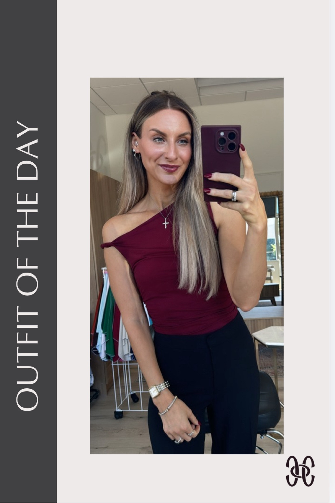 Burgundy top for #HOCwinter and #HOCsummer