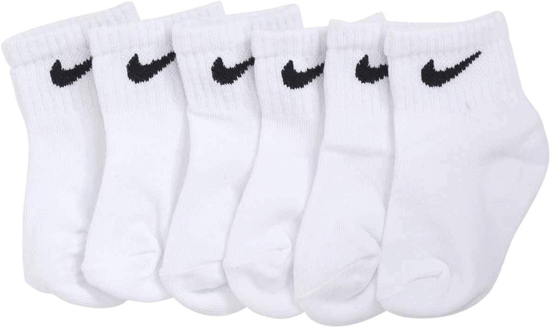 Nike Newborn Baby Socks White/Black 6 Pairs, Size | Amazon (US)