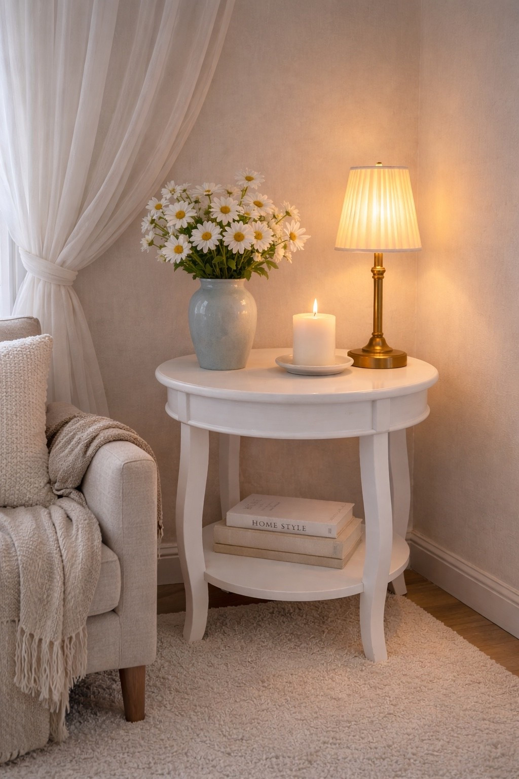 A quiet corner that feels like home 🤍
Shop the lamp, table, vase, and cozy accents.

#LTKSeasonal #LTKHome #LTKdayinmylife