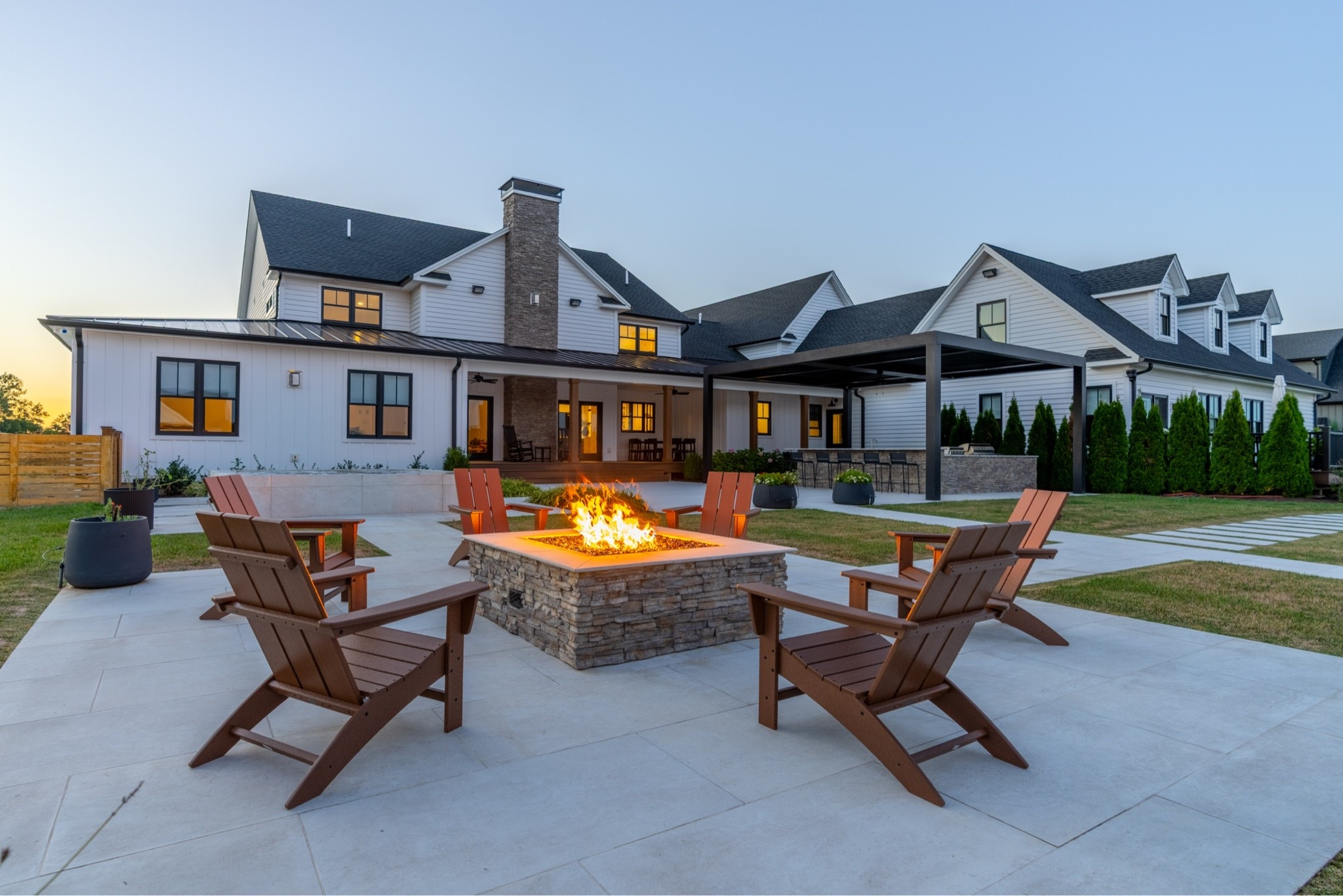 Fire pit season is here and our all weather modern Adirondack chairs from @Wayfair are the best. We have the color Teak.

#LTKSeasonal #LTKHome #LTKSaleAlert