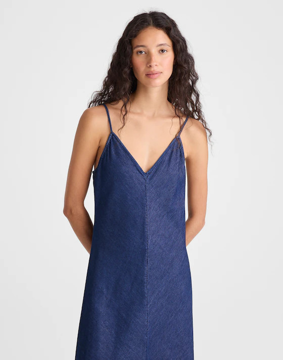 Airy Denim Maxi Slip Dress | Madewell