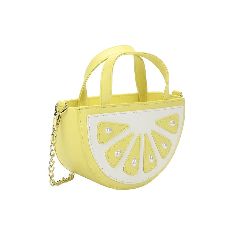 Packed Party Women's Lemon Slice Shaped Crossbody Bag, Yellow | Walmart (US)