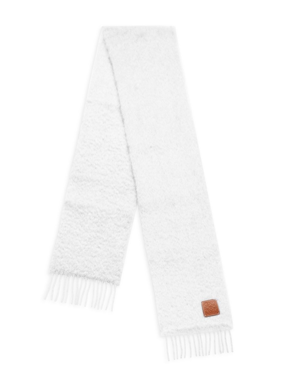 Wool-Mohair Logo Patch Scarf | Saks Fifth Avenue