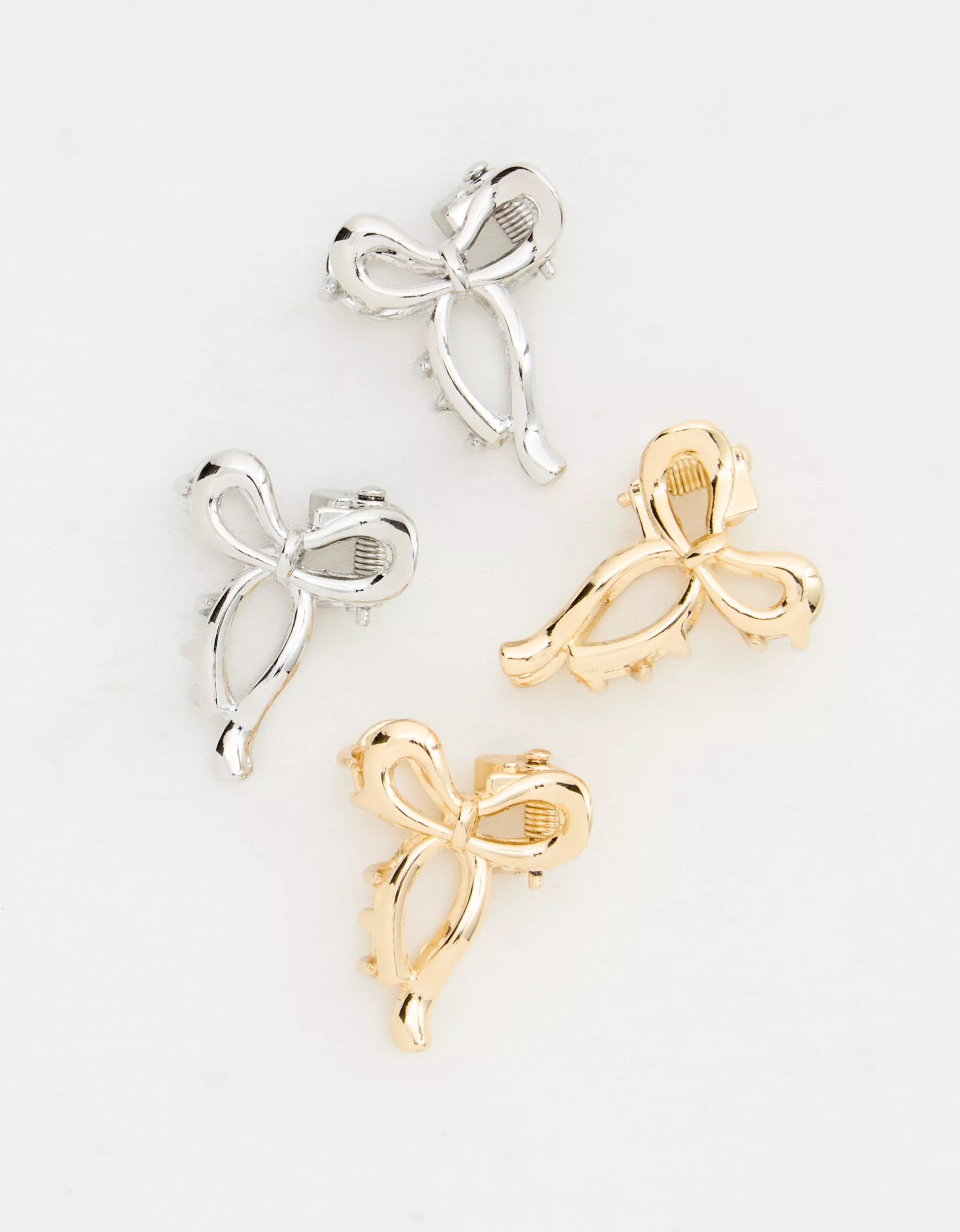 Aerie Mini Metal Bow Clip 4-Pack | Aerie