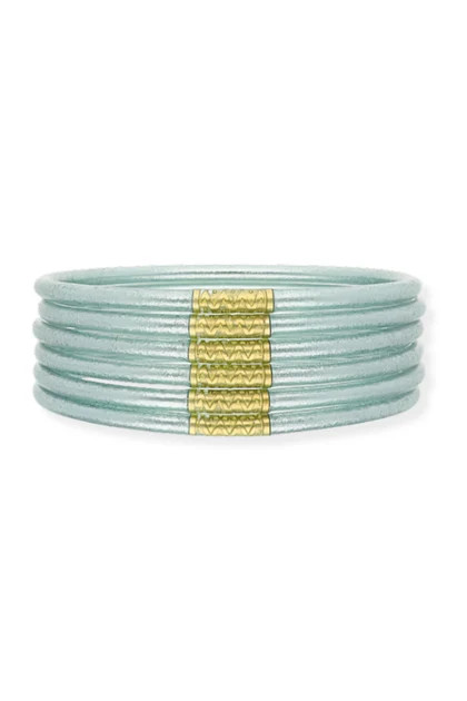 BudhaGirl Mint Lumine All Weather Bangle Bracelet (Set of 6) | The Willow Tree