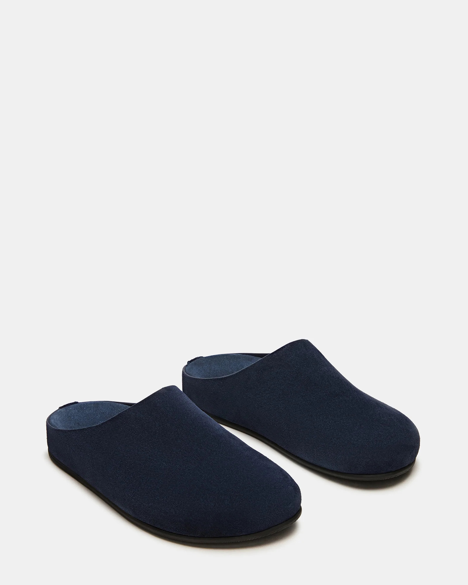 FERN Navy Suede Slip-On Round-Toe Women's Flat | Steve Madden (US)