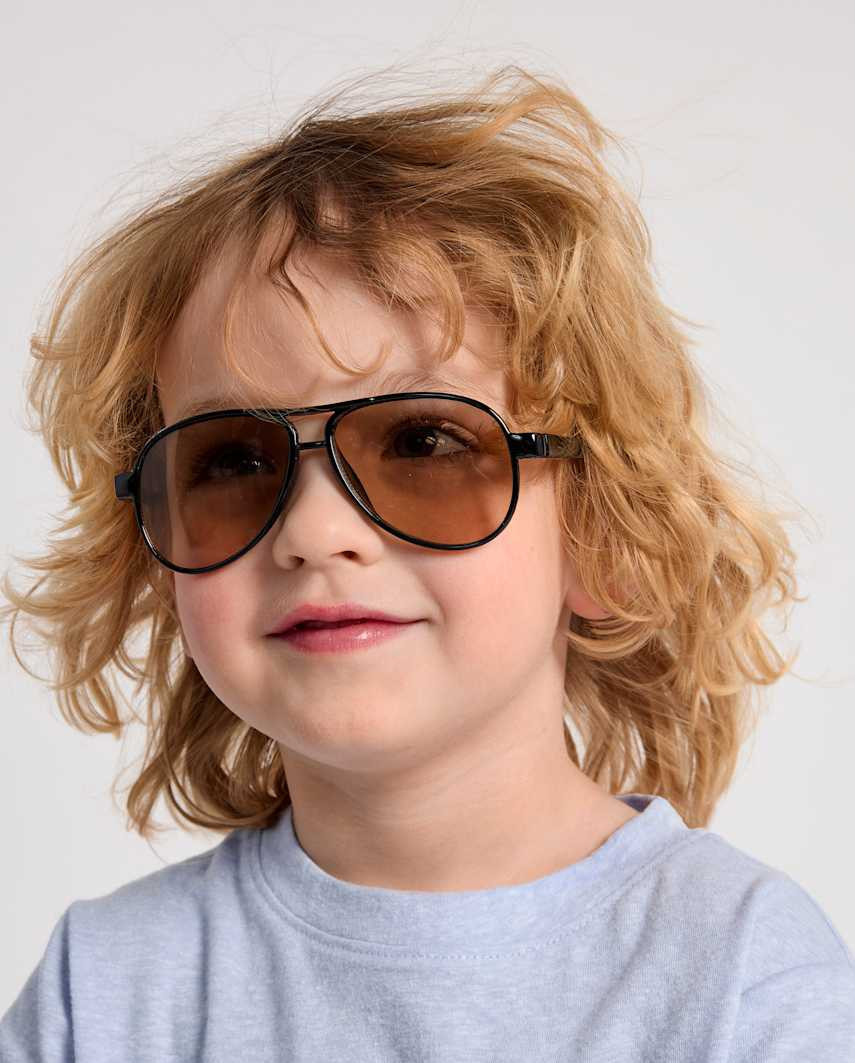 The Children's Place Toddler Boys Double Bar Aviator Sunglasses | Size 0-2 | Black | The Children's Place