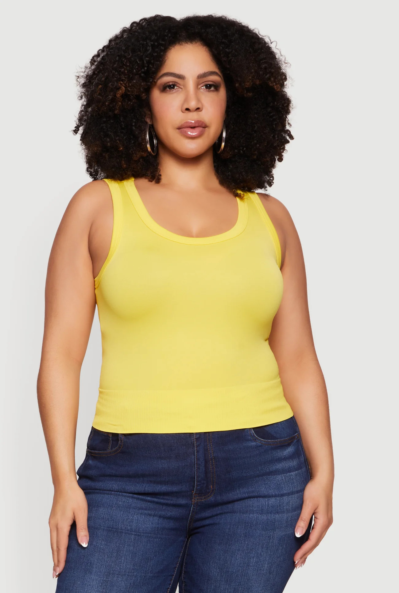 Plus Size Seamless Scoop Neck Tank Top | Rainbow Shops