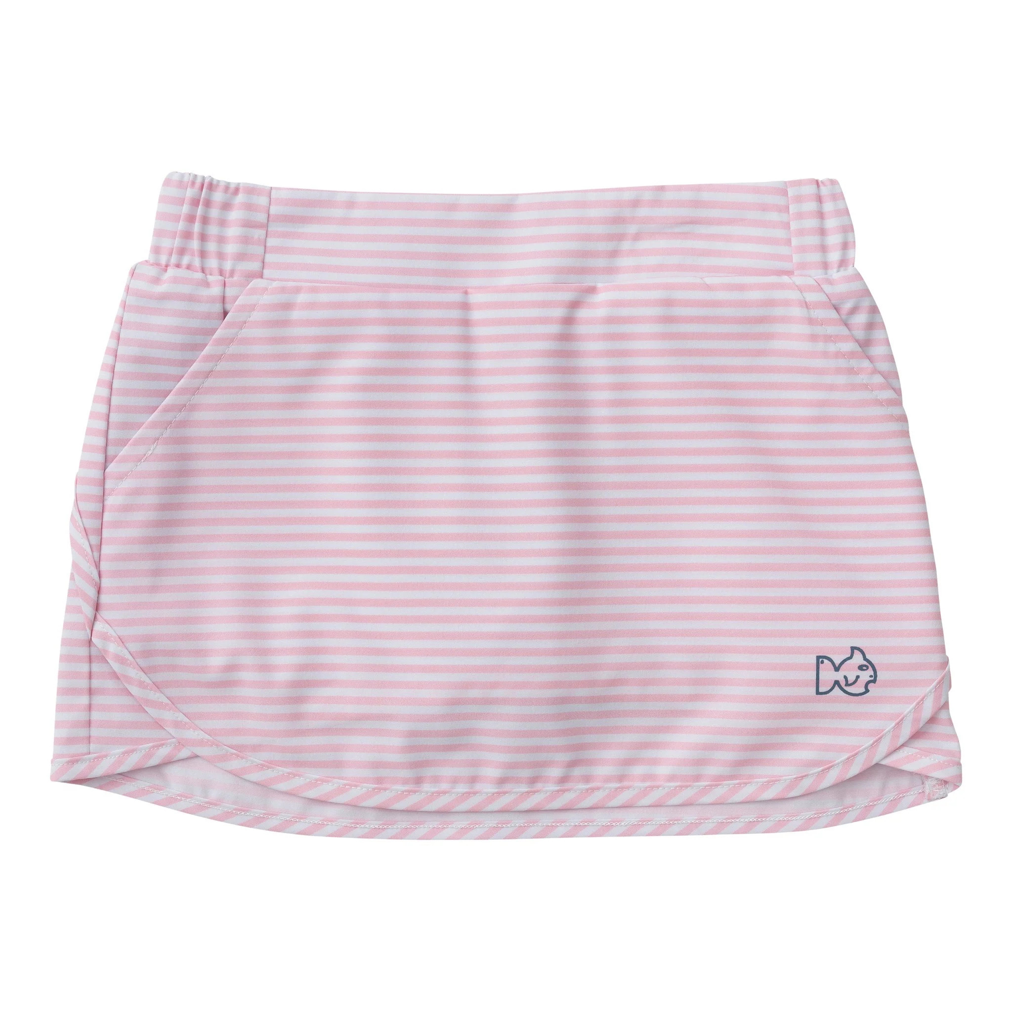 Carolina Catch Skort in Pink and White Stripe | PRODOH