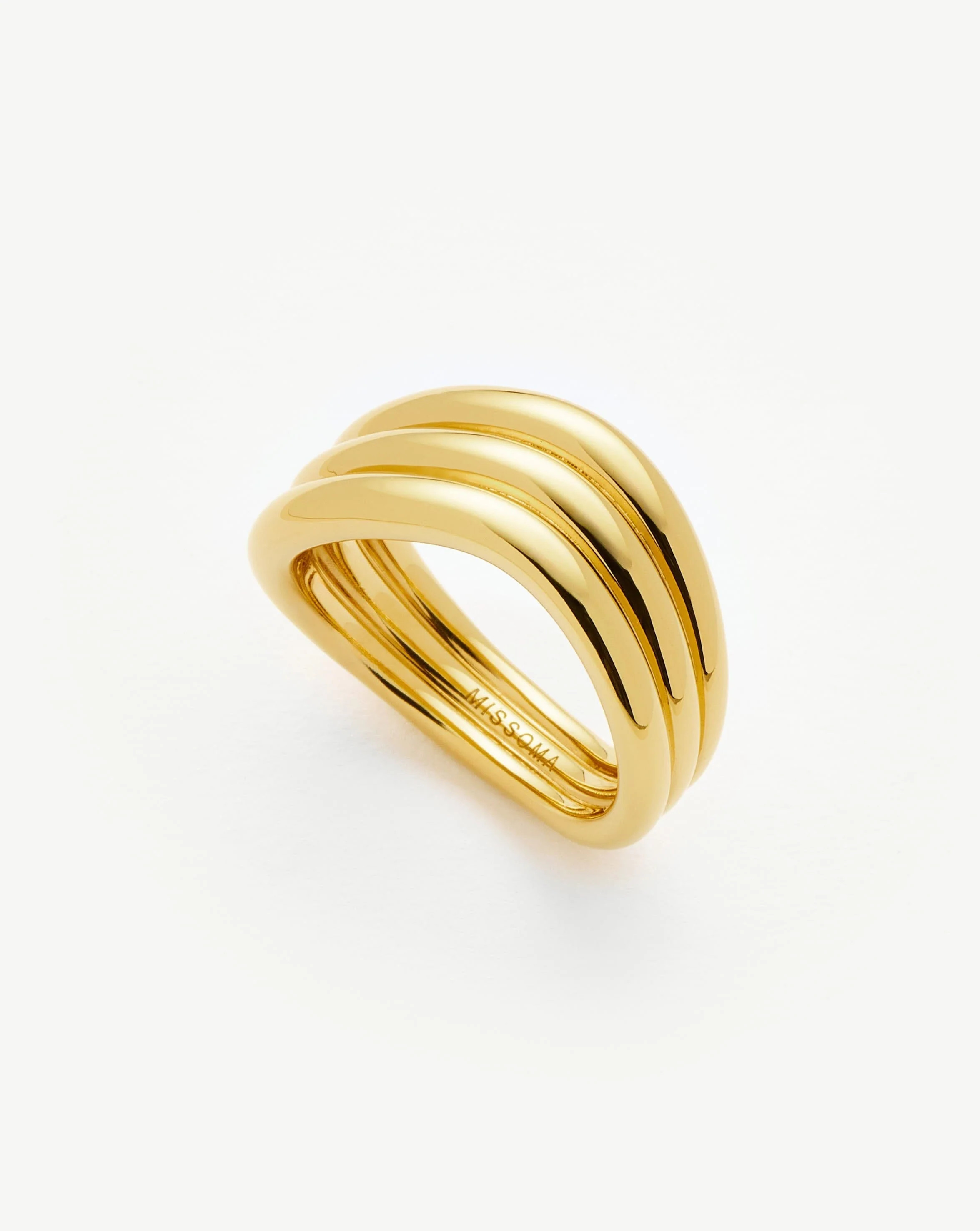 Savi Signature Triple Ring - Gold | Missoma US | Missoma US