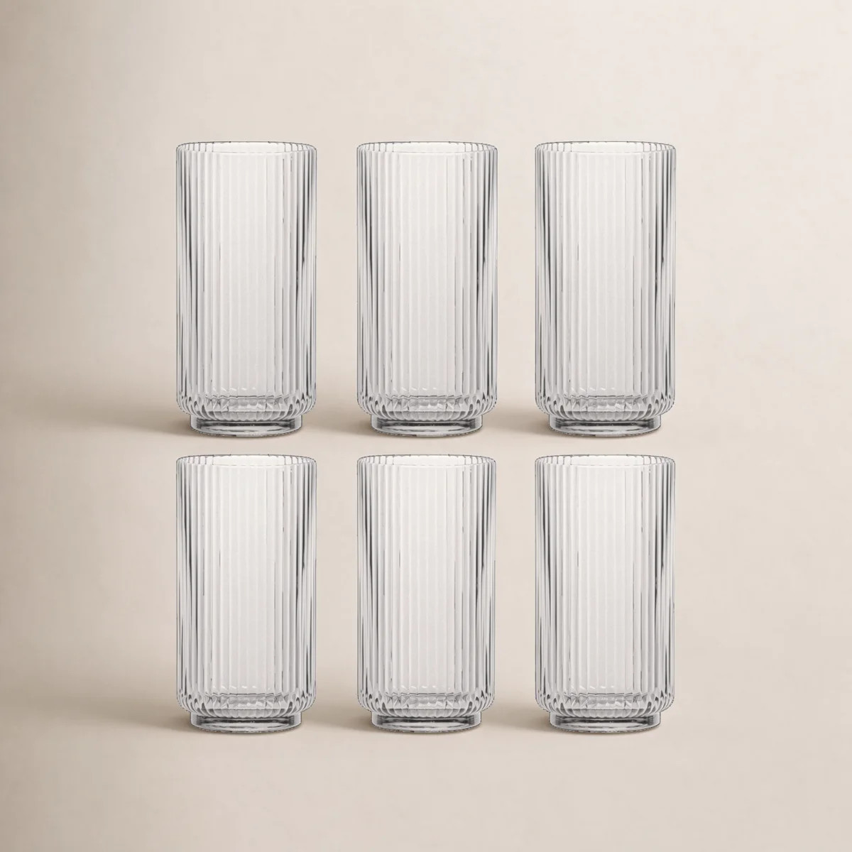 Laya Fluted Acrylic Drinking Glass (Set of 6) | Wayfair North America