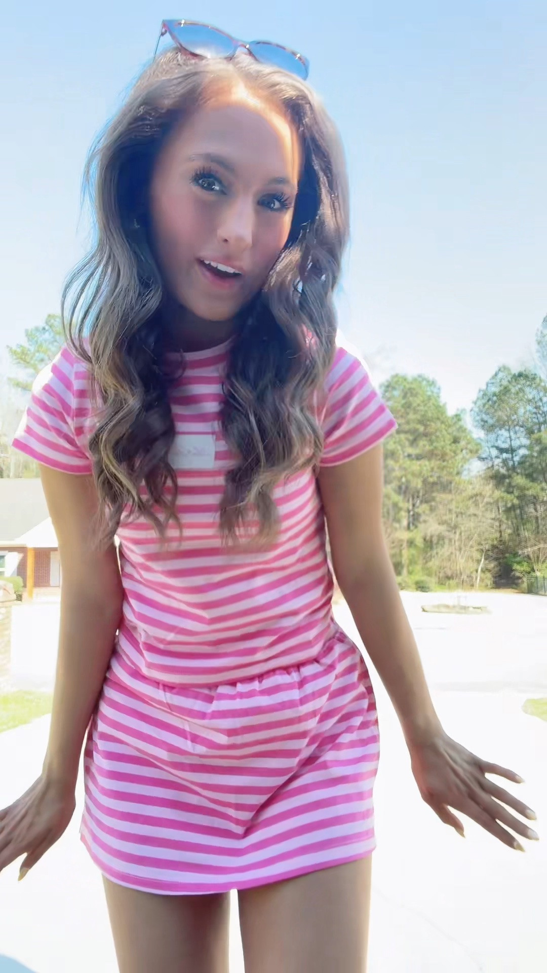 the cutest pink stripe moment!!👏🏻👏🏻💗💗💗 

Use code “OLIVIA10” for 10% off this set!!!

#LTKootd