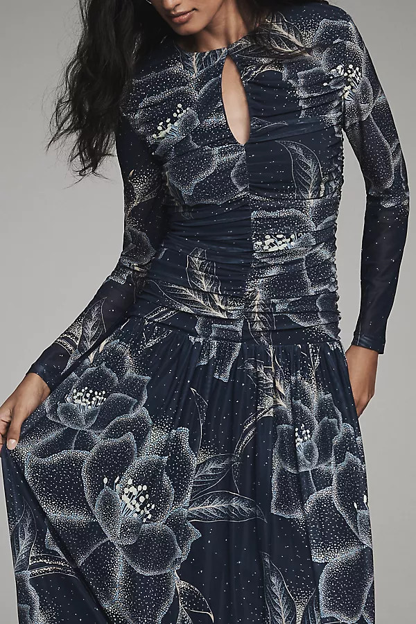 Farm Rio x Anthropologie Long-Sleeve Keyhole Maxi Dress | Anthropologie (US)