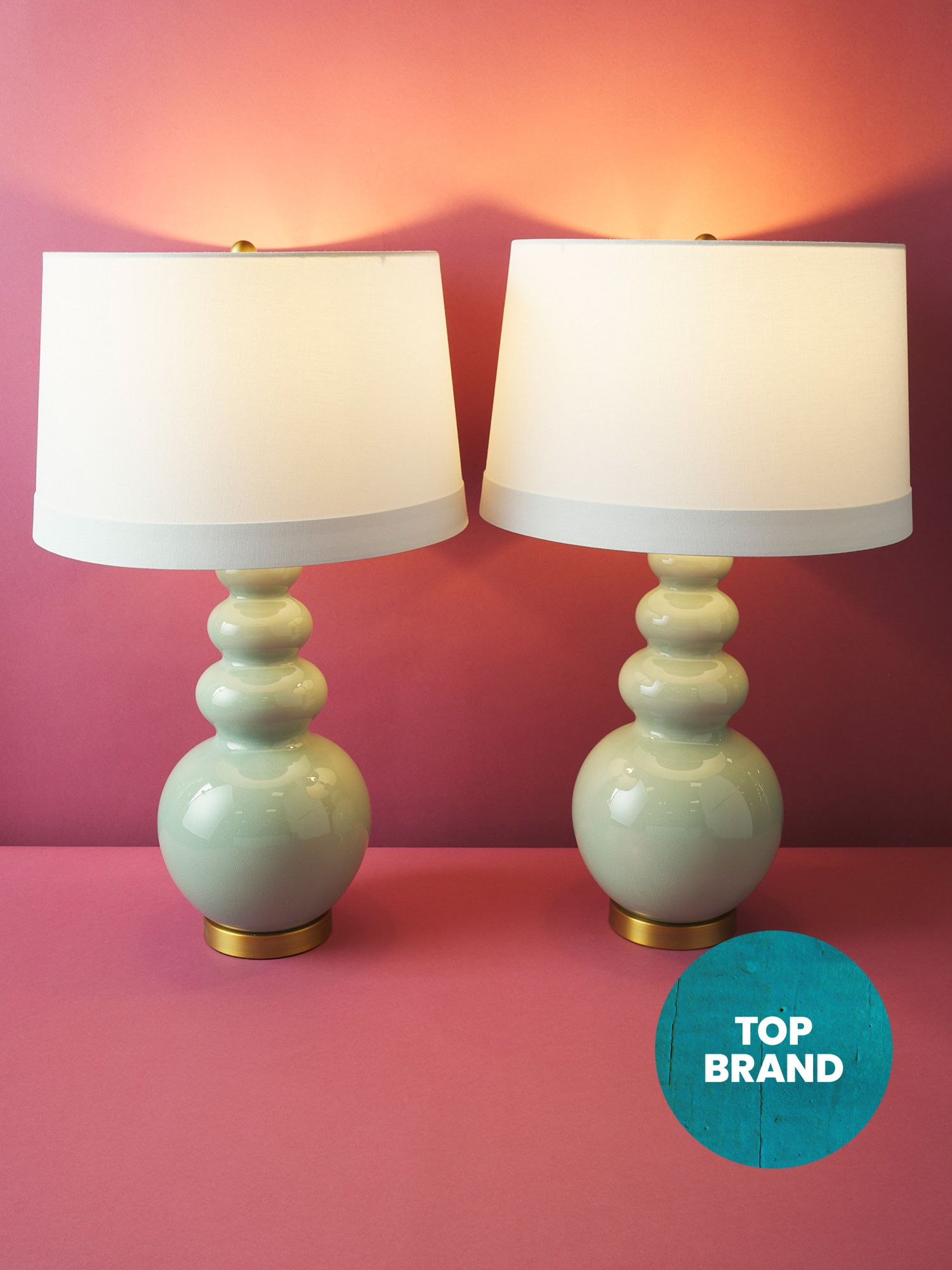 2pk 27in Ceramic Gourd Crackle Table Lamps | Table Lamps | HomeGoods | HomeGoods
