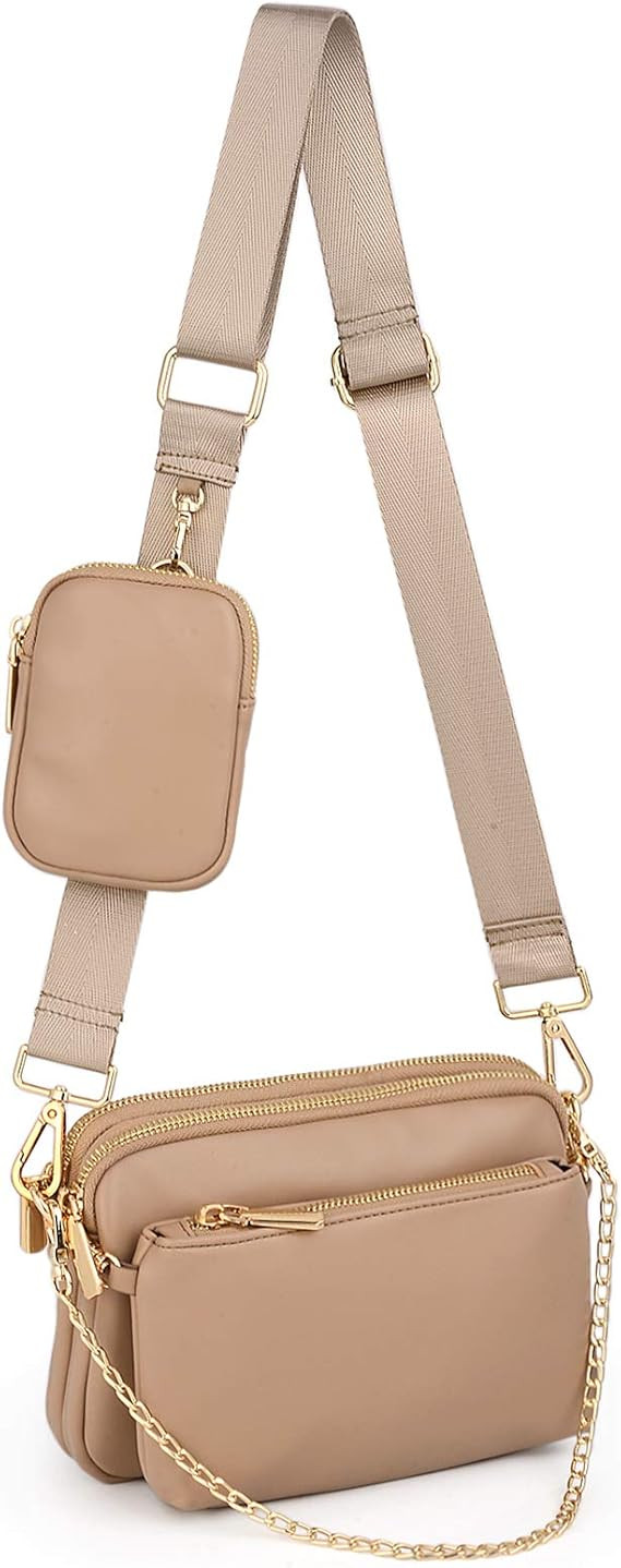 UTO Small Crossbody Bags for Women 3 in 1 Trendy Belt Purse Fashion Designer Mini Cute Sling Fann... | Amazon (US)
