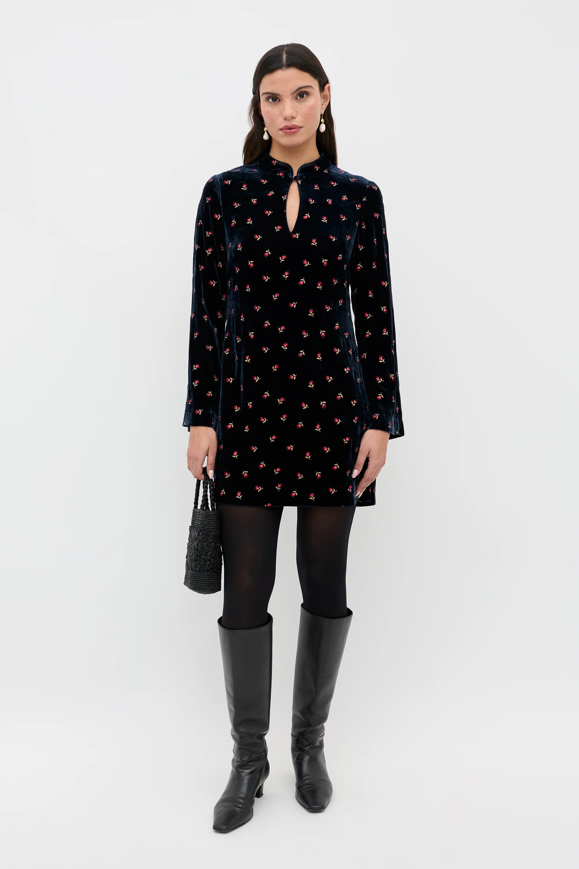 Calla - Dandy Embroidery Deep Navy | Rixo