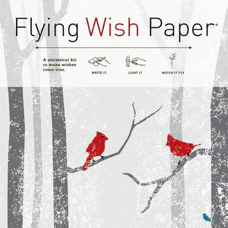 Flying Wish Paper Winter Wishes - Write It, Light It, & Watch It Fly, Large Kit, 7" x 7" | Walmart (US)