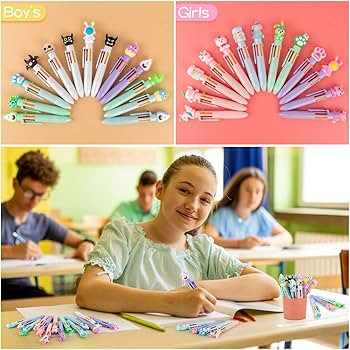 26 Pack Multicolor Pen in one - 6-in-1, Fun Pens for Kids,Cute Animals Multicolor Pens for Kids, ... | Amazon (US)