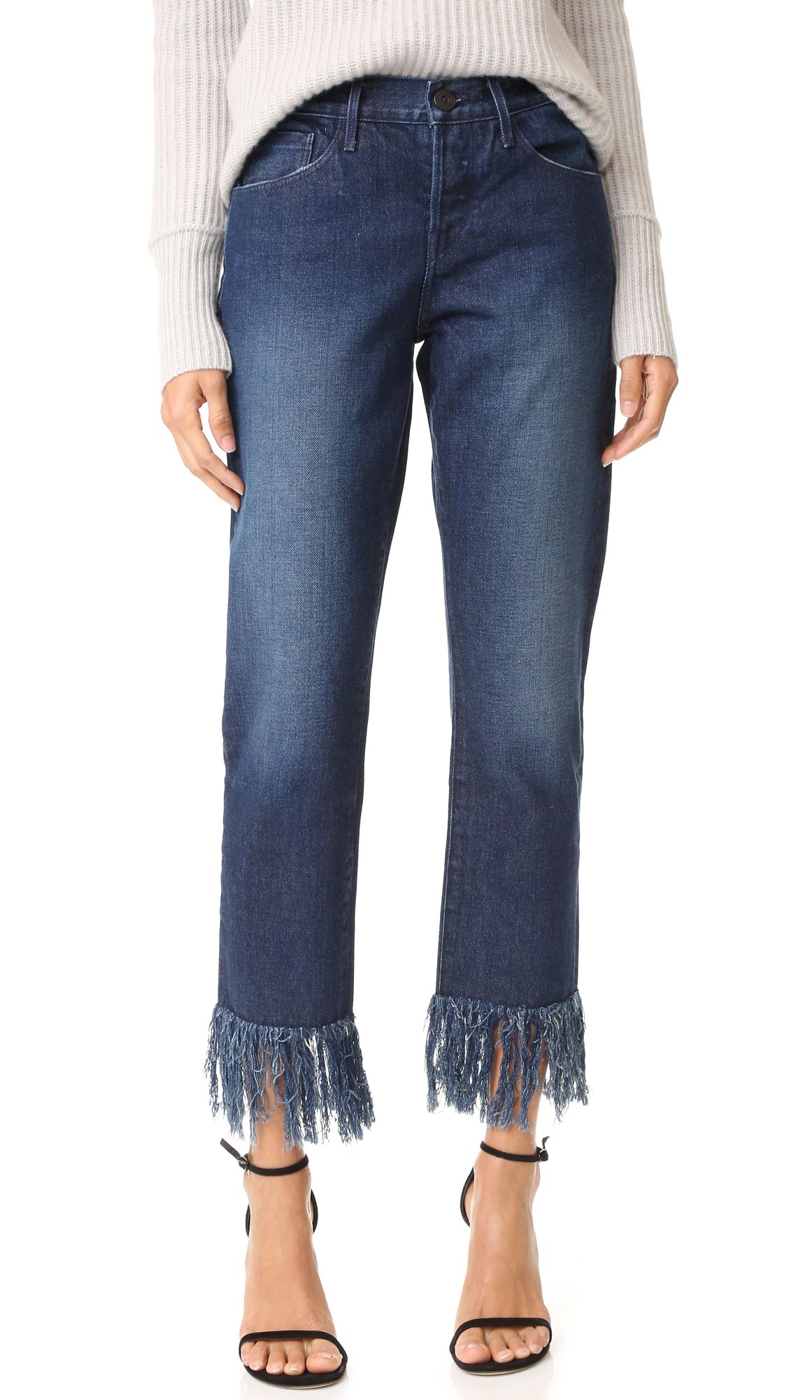 WM3 Crop Fringe Jeans | Shopbop