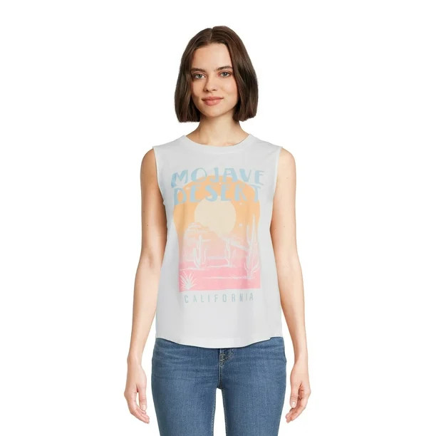 Time and Tru Women's Destination Graphic Print Tank Top - Walmart.com | Walmart (US)