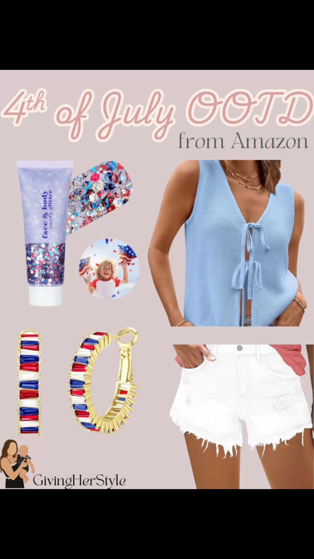 4th of July outfit ideas from Amazon prime 

4th of July, Fourth of July, USA, patriotic outfits, pool party, amazon fashion, amazon outfit idea, red white and blue, white shorts, graphic tshirt, travel, summer ootd 

#LTKSummerEdit 

#LTKSeasonal #LTKFindsUnder50 #LTKStyleTip