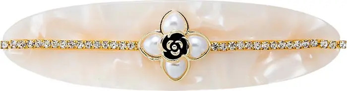 Pearl Flower W/ Rhinestone Hair Barrette | Nordstrom