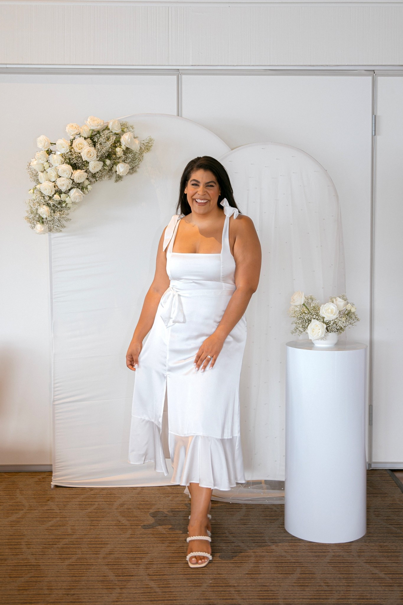 midsize bridal shower look! I am loving this dress from show me your mumu weddings — incredible quality! I am 5’9” 38D size 12/xl wearing a size XL ♡

#LTKMidsize #LTKPlusSize #LTKWedding