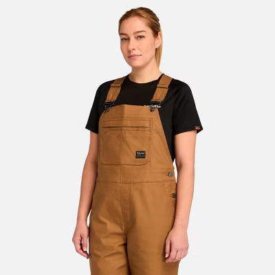Timberland Women's Timberland PRO GritFlex Canvas Bib Overall, Dark Wheat, Medium | Target