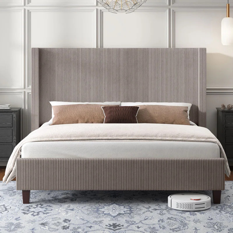 Adelfina Corduroy Upholstered Bed | Wayfair North America