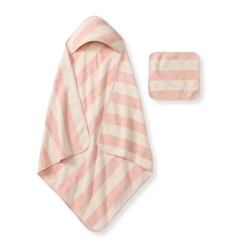 Burt's Bees Baby Hooded Woven Terry Towels Organic Cotton, Unisex Bath Essentials, Soft Nursery Towel for Infants, Toddlers, Kids | Amazon (US)