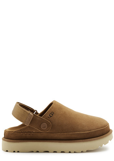 Goldenstar Clog suede sliders | Harvey Nichols