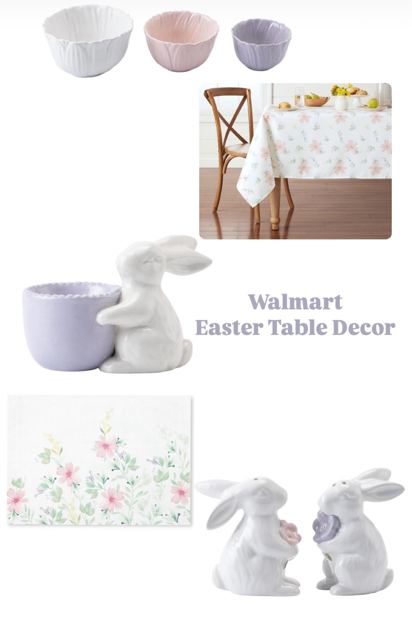 Easter table decor at Walmart 

Walmart Canada
Pastel Easter decor 
Tableware 

#LTKspring #LTKcasa #LTKcanada