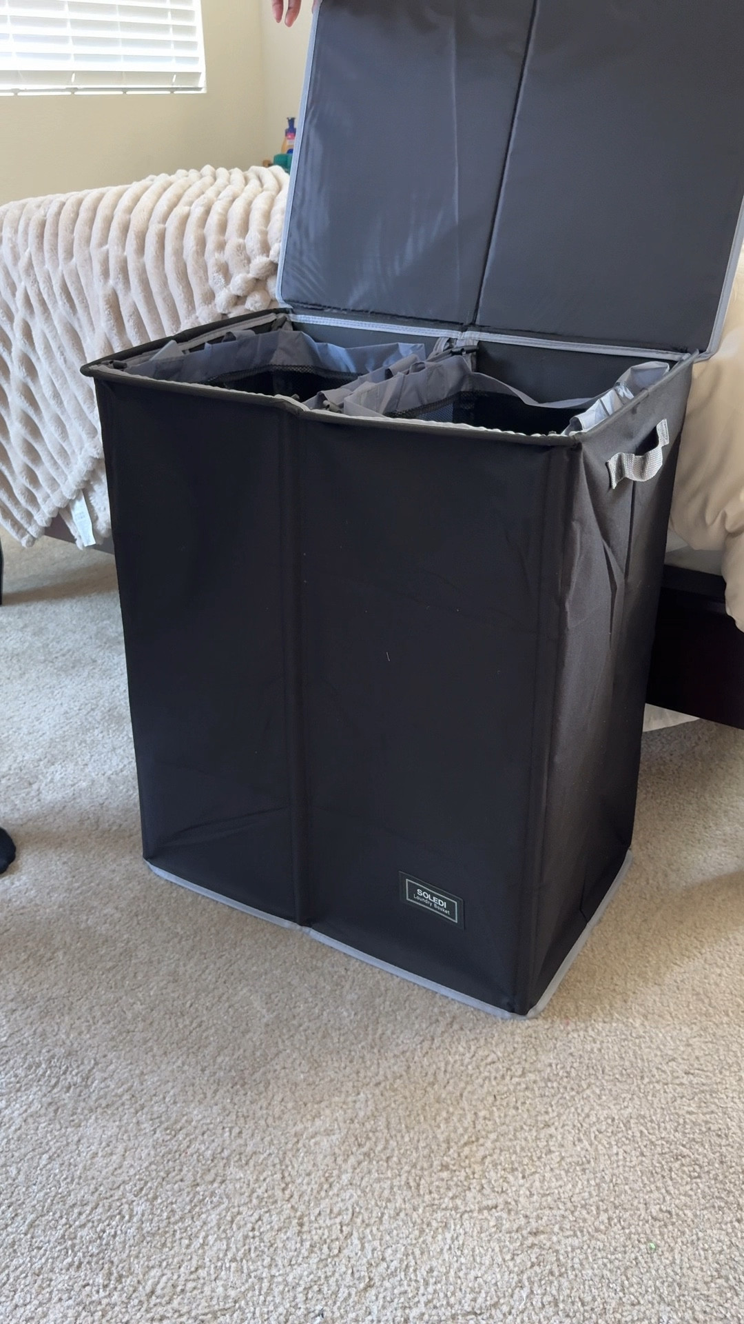 A sleek way to hide my dirty laundry! And there’s 2 LARGE laundry bags so I can separate my clothes! 🥰 I needed this one so badly! 

#LTKWatchNow #LTKHome #LTKFamily