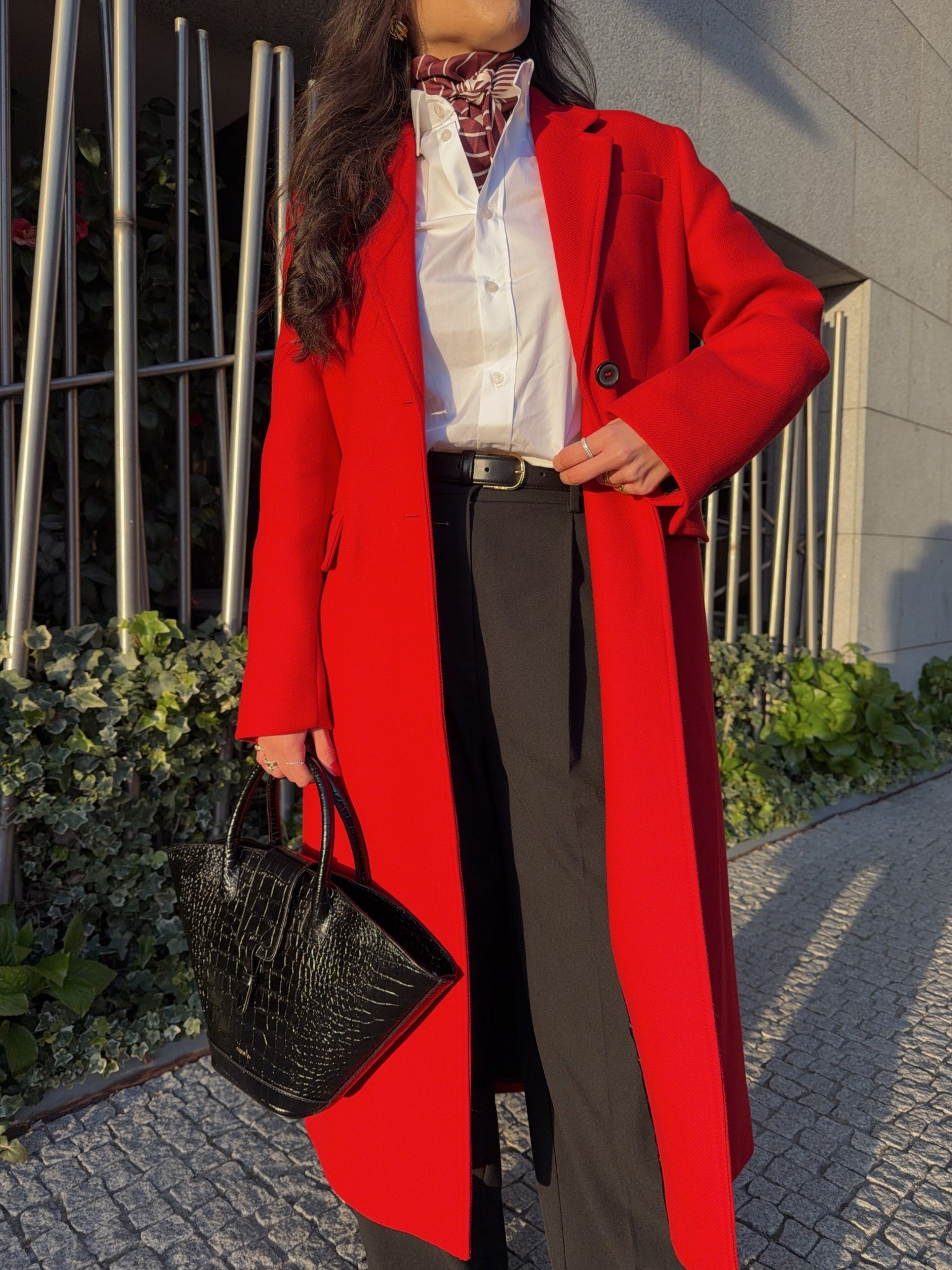 Transitional style, red coat 

#LTKootd #LTKSeasonal