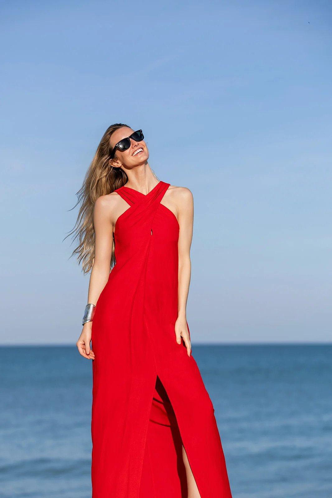 Camille Dress Linen - Rouge | Julia Amory